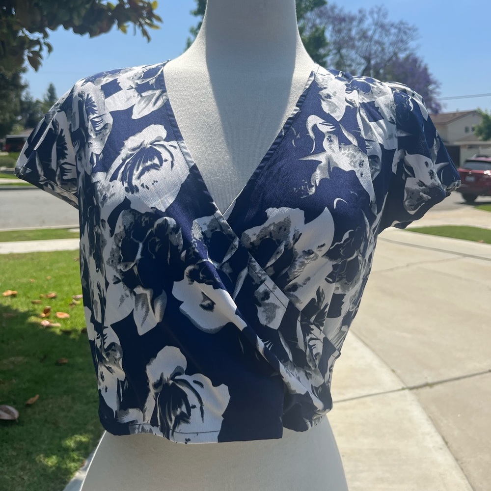 Mark Glam Floral V-Neck Blouse